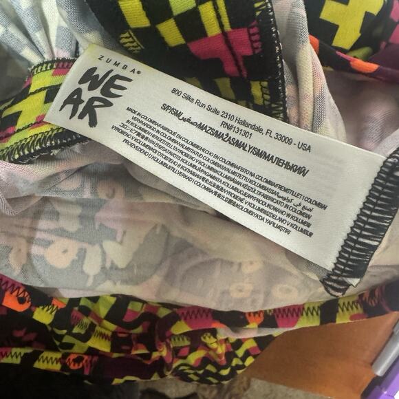 ZUMBA Wear Colorful Jumpsuit Spicy One Piece Athletic 2001 Y2K Dance Yoga Sz M - Picture 10 of 10